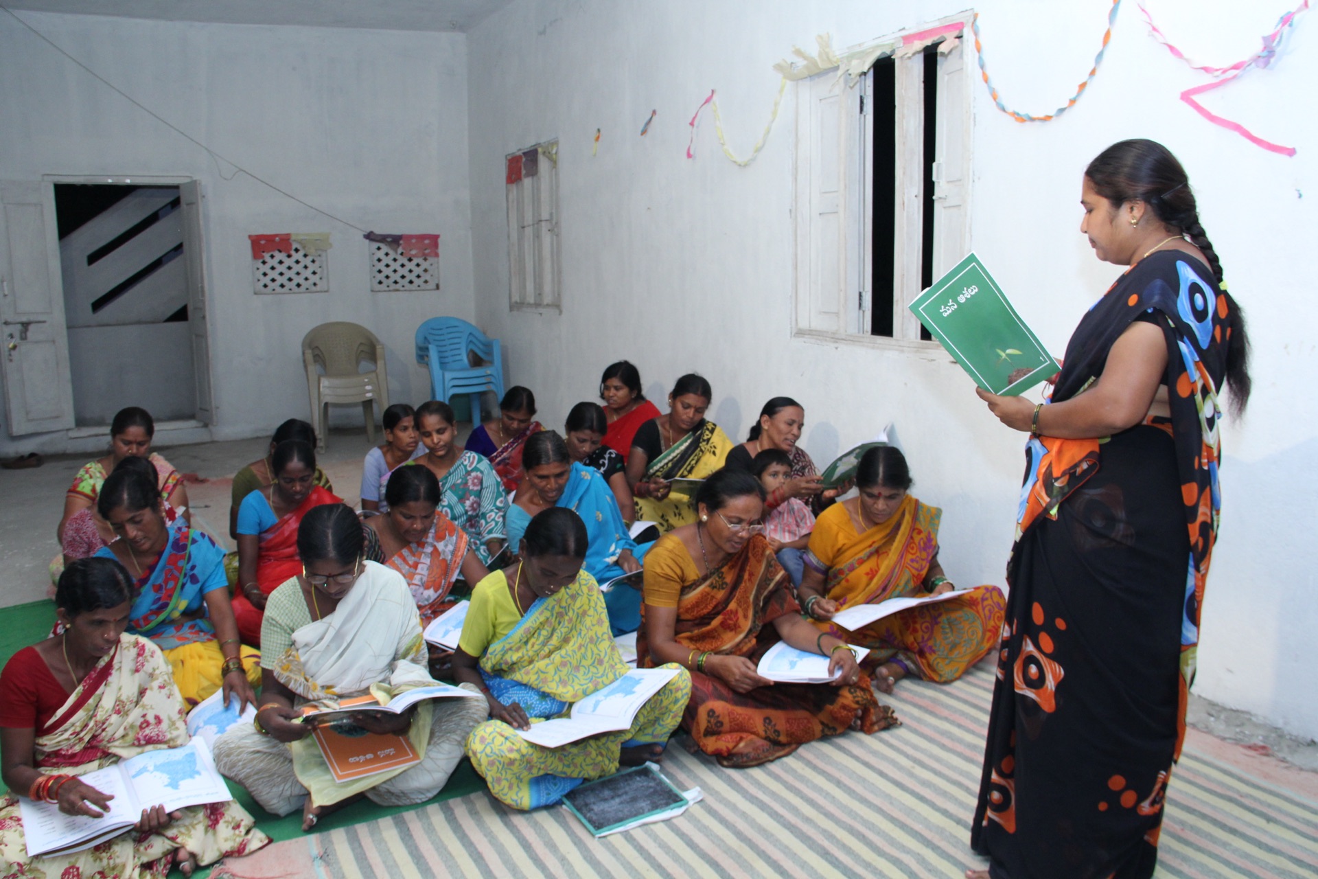 Seva Bharat Adult Literacy class in session